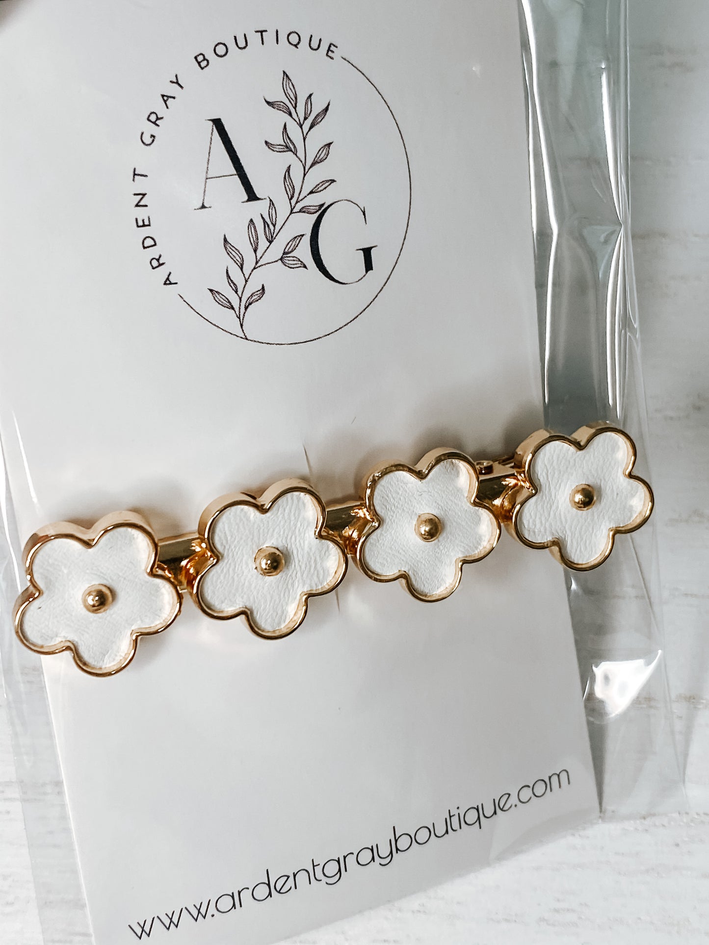 White Flower Hair Clip